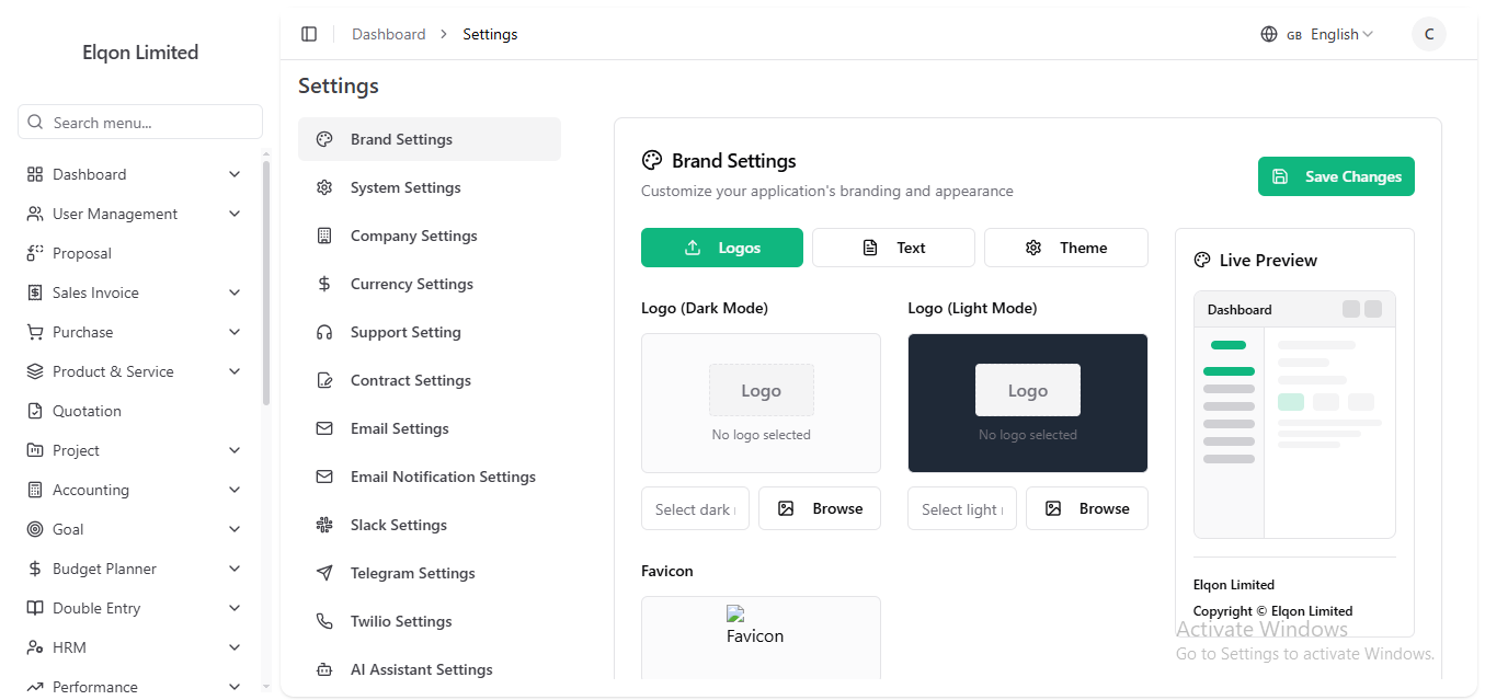 Elqon Unified ERP Suite