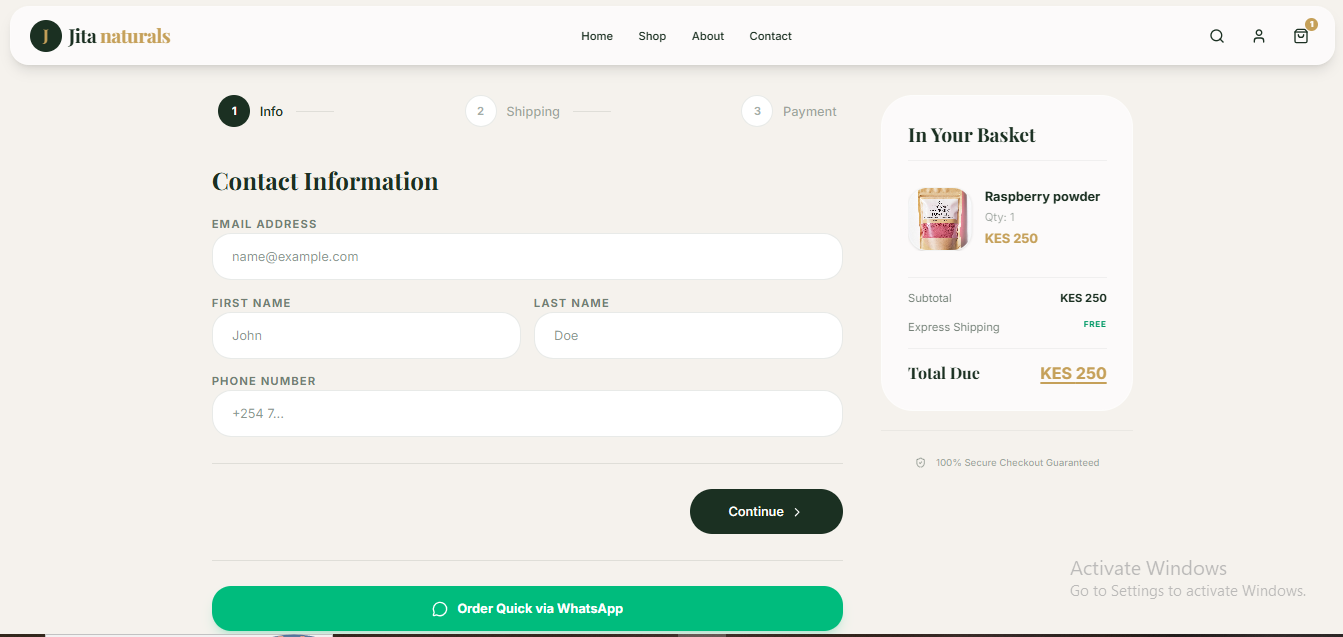 Organic Products Ecommerce Store - Jitanaturals screenshot 3